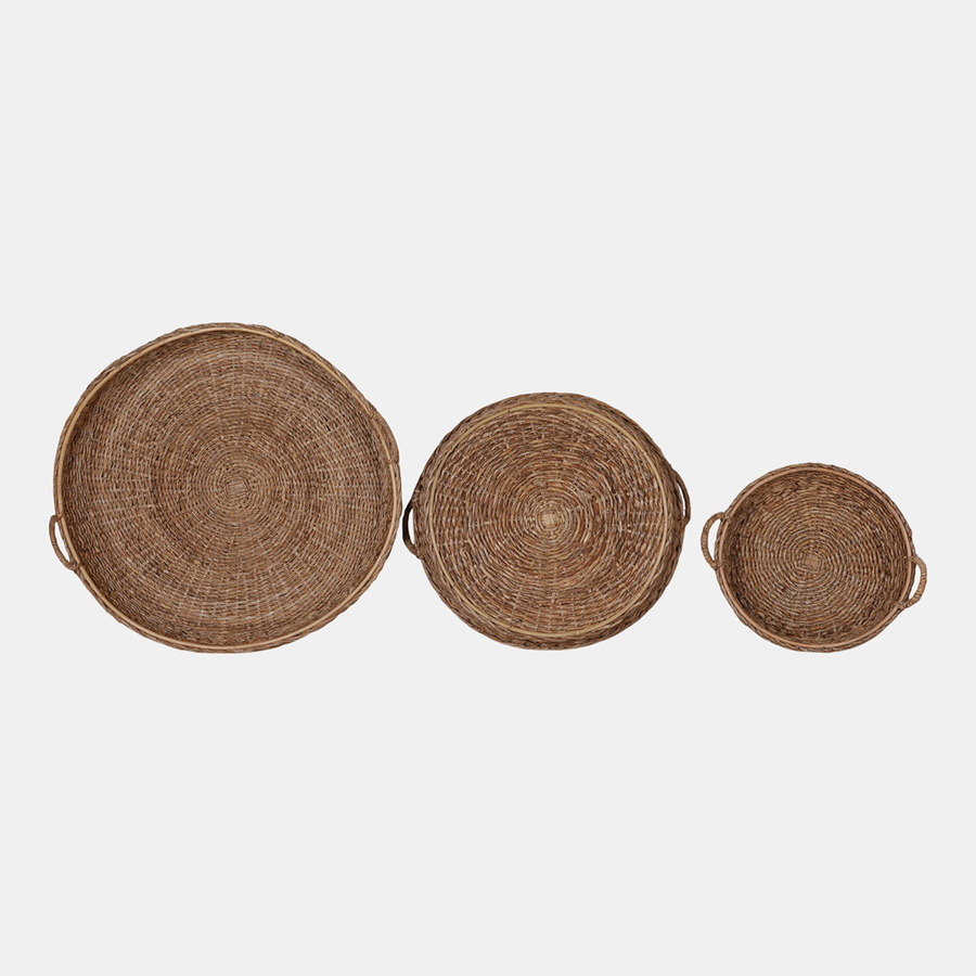 Ashcrest Set Of 3 Tan Tray 7 (In) - Image 6