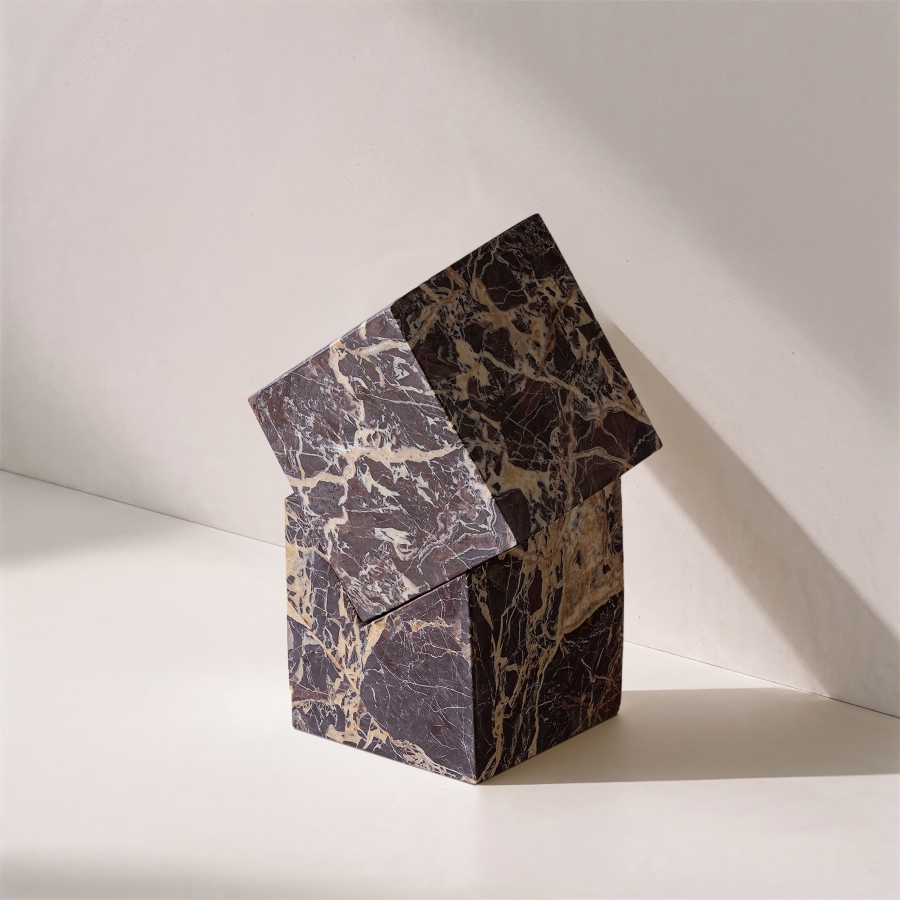 Quad Marble Decorative Cube