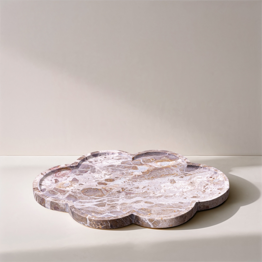 Rimini Marble Clover Shaped Tray