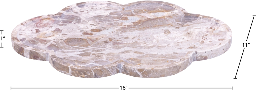 Rimini Marble Clover Shaped Tray - Image 3