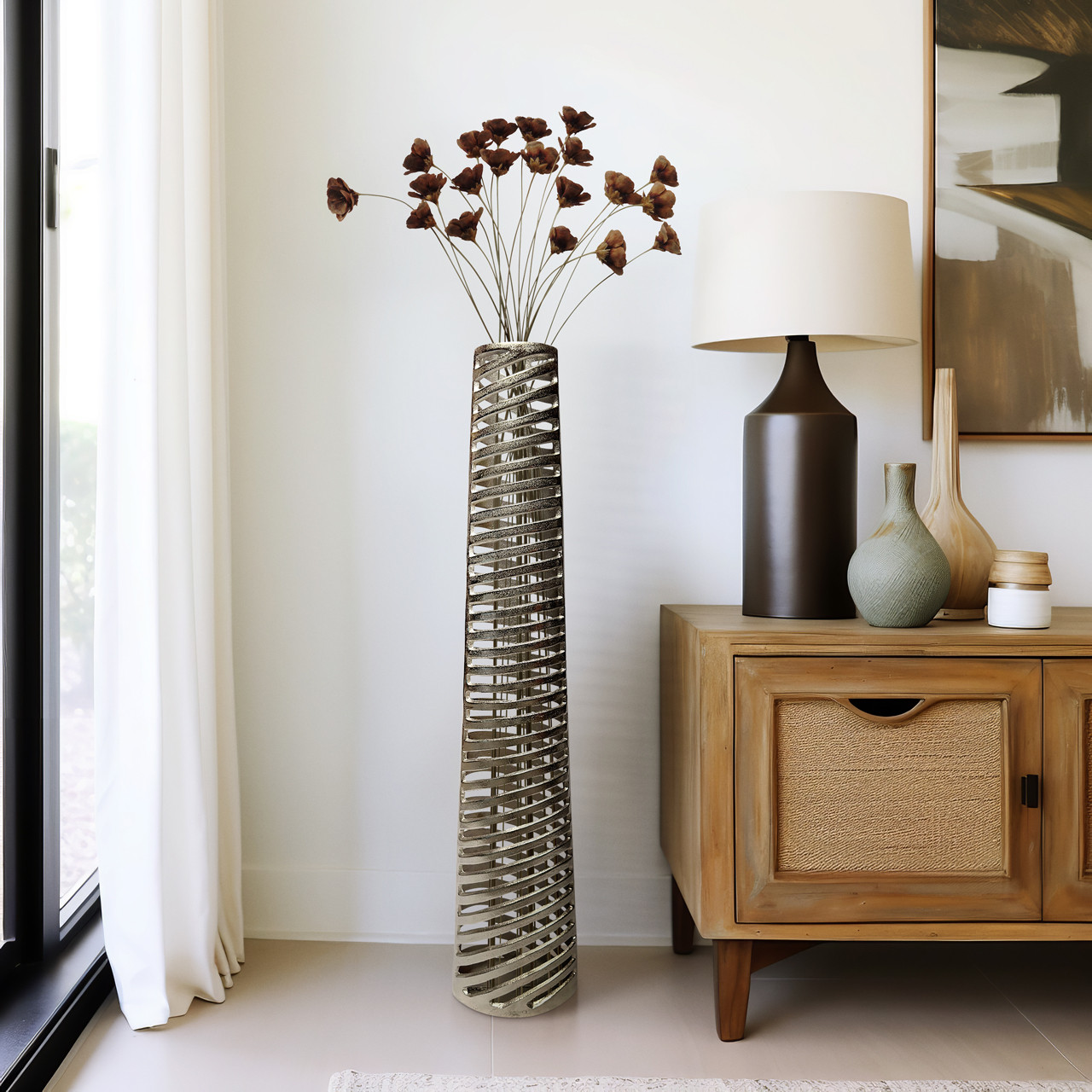 Jadewind Silver Vase 48 (In) - Image 5