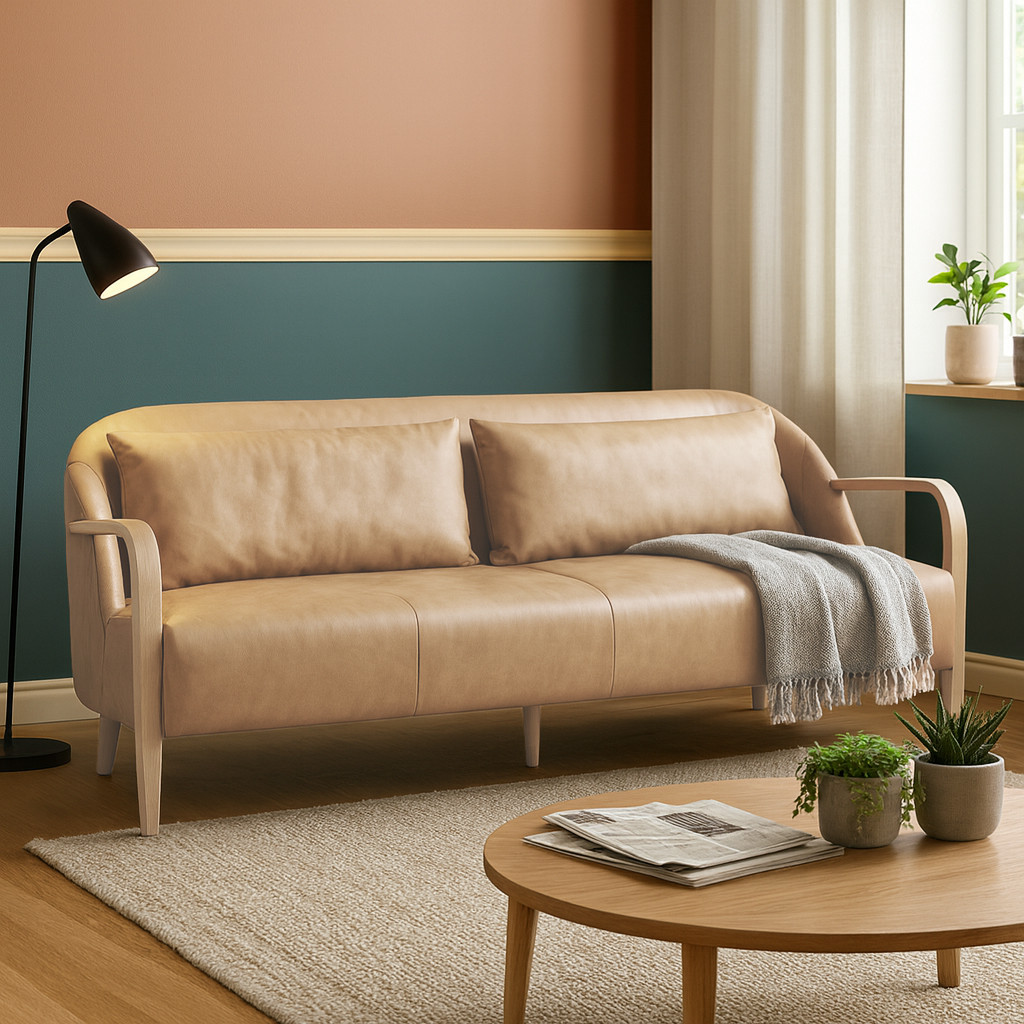 Chapinrun Tan Sofa 33 (In) - Image 4