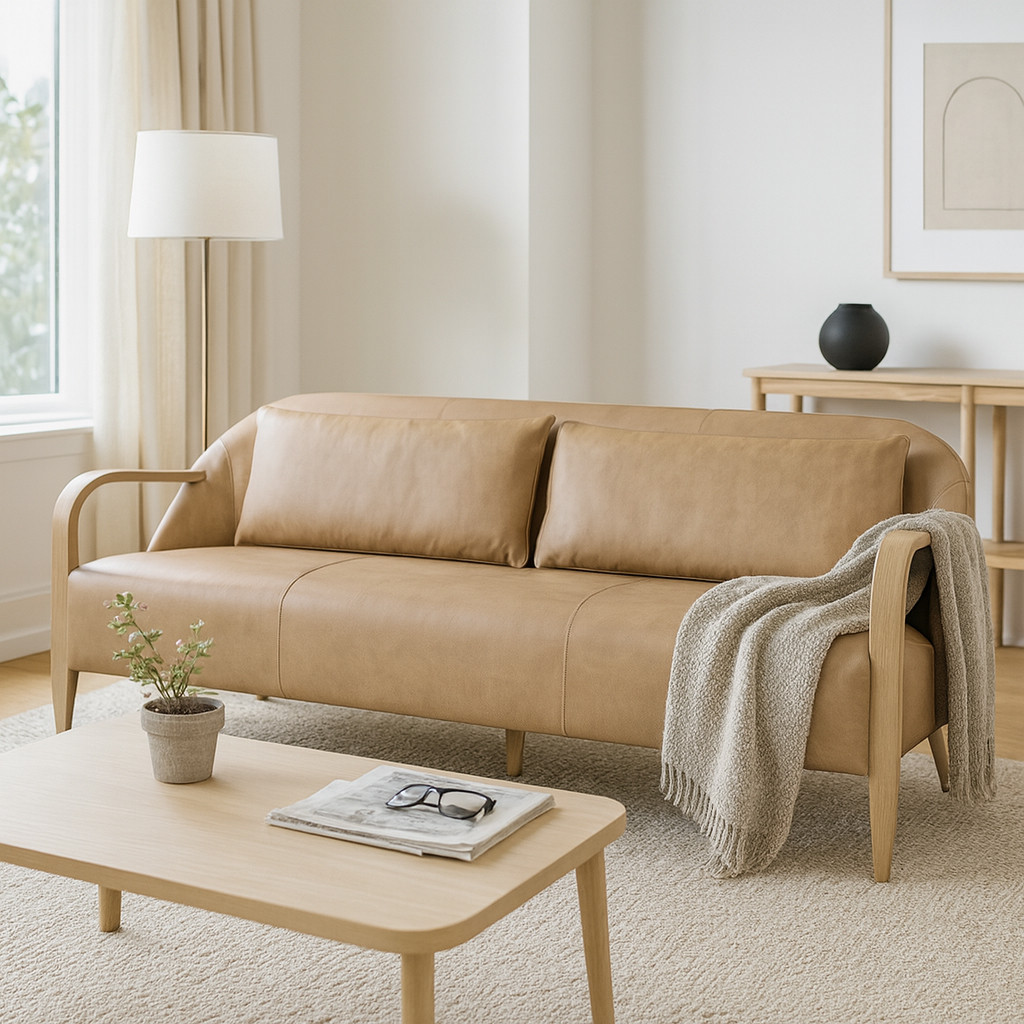 Chapinrun Tan Sofa 33 (In) - Image 5
